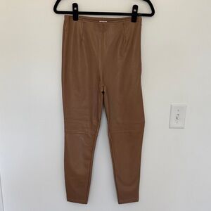 Abercrombie & Fitch Tan Vegan Leather Pants - Size M Short